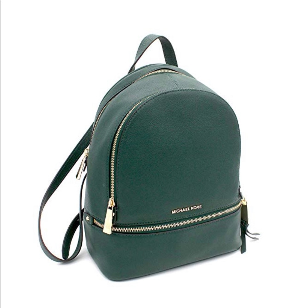 Michael Kors Rhea Zip Backpack (Racing Green) - Picture 1 of 2